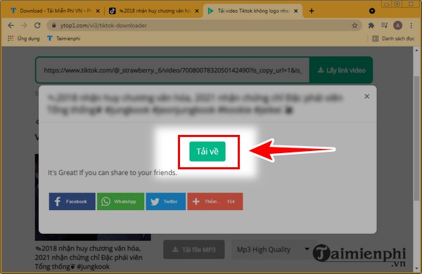 Tool tai video TikTok khong logo