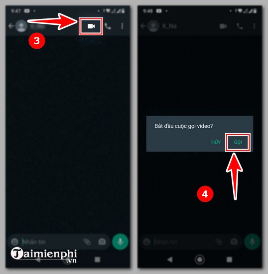 Phan mem lam dep khi goi video WhatsApp