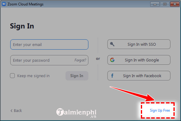 Cách tạo tài khoản ZOOM Cloud Meetings trên máy tính