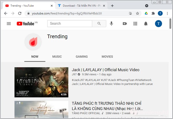 cach xem video trending youtube tren may tinh