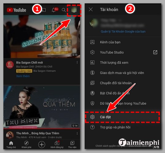 How to access youtube channels on iOS phones