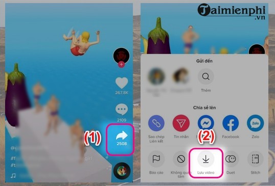 cach tai video tiktok ve may dien thoai