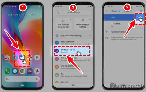 cach bat Bluetooth tren vsmart