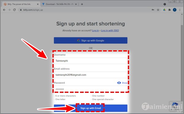 tao tai khoan bitly