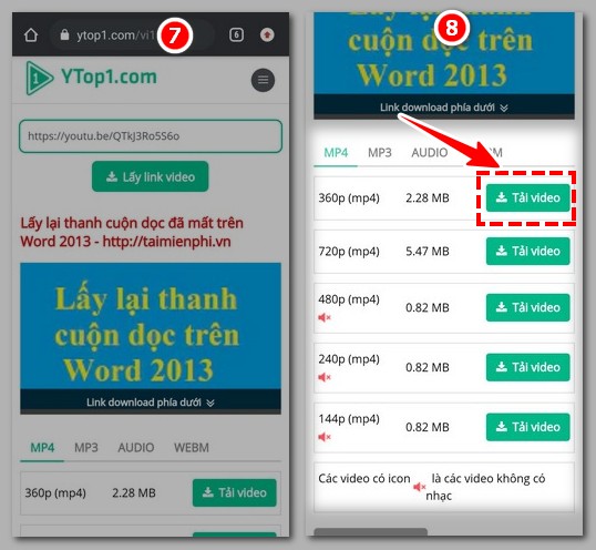 Cach tai video tren YouTube ve may