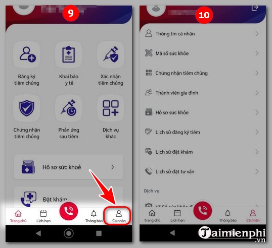 cach dung app so suc khoe dien tu