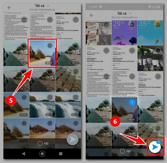 cach gui file qua zalo tren dien thoai android