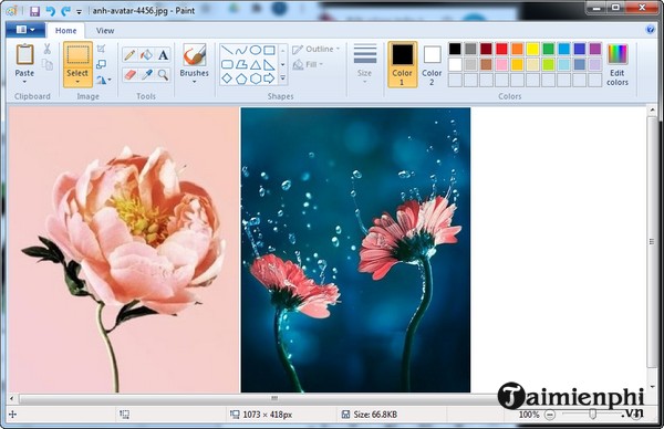 Cách ghép ảnh bằng Paint trên máy tính, ghép 2 ảnh làm 1