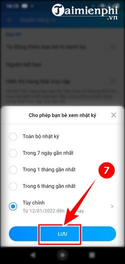 Chan nhat ky cua nguoi khac tren Zalo