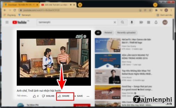 How to set the URL of a video on the web