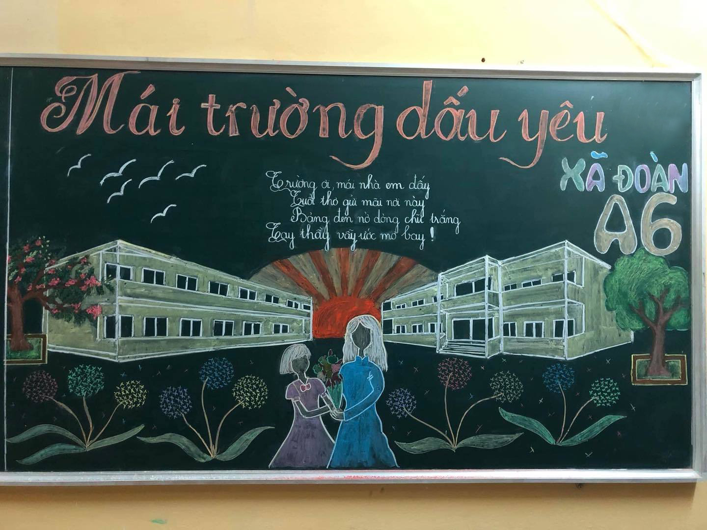 Mẫu Trang Trí Bảng 20/11 Cho Lớp Học Cực Đẹp