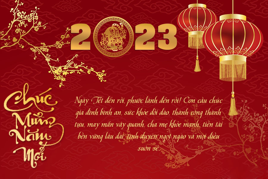 Thiệp chúc mừng năm mới 2023 hay và ý nghĩa nhất