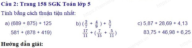 Toan lop 5 trang 158 bai 3