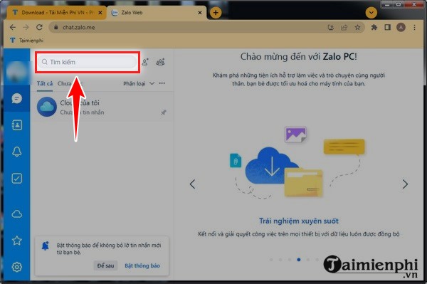 Dang nhap Zalo web