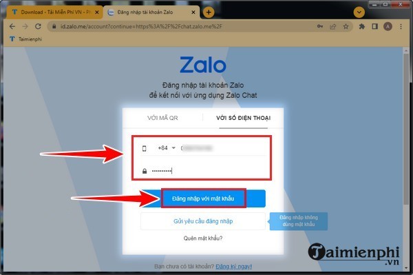 chat zalo web dang nhap