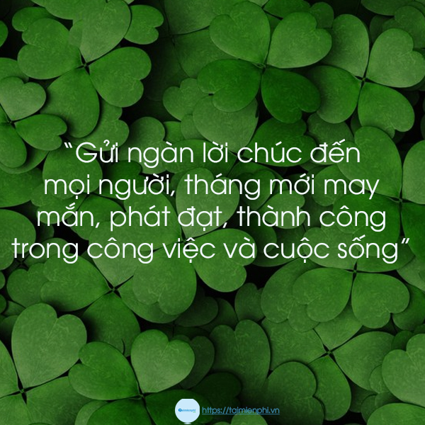 Hinh anh kem loi chuc mung 1 dau thang