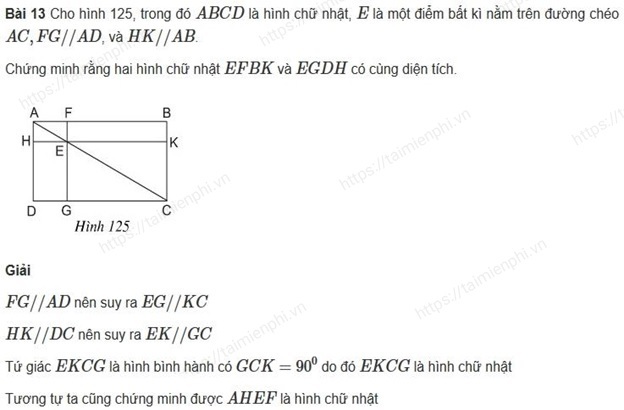 Tinh dien tich hinh chu nhat
