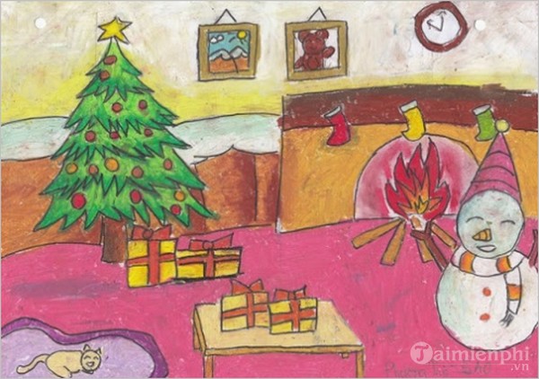 Rất Hay Cách vẽ tranh Giáng sinh Noel đơn giản mà đẹp