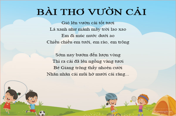 Những bài thơ cho bé 3 tuổi hay, ngắn, dễ đọc, dễ nhớ, phát triển ngôn