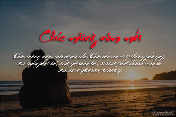 Loi chuc nam moi cho nguoi yeu ngan gon