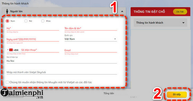 cach doi ve may bay vietjet