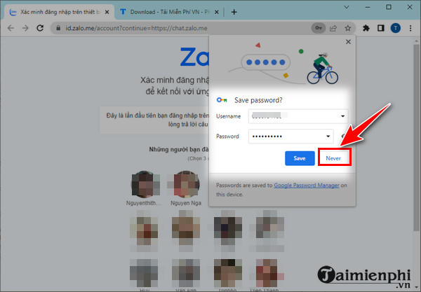 chat zalo me dang nhap