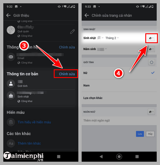 cach bat tat thong bao sinh nhat minh tren facebook tren may tinh