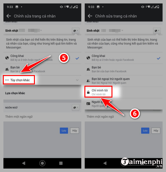 lam the nao de bat tat thong bao sinh nhat minh tren facebook