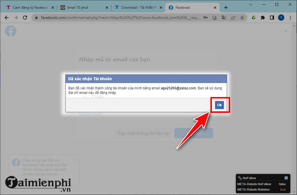 Cach lap facebook khong can so dien thoai va email tren may tinh