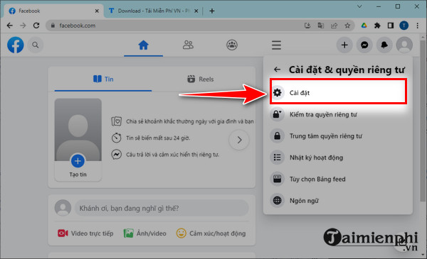 Cach xem tin nhan da bi go tren Messenger tren may tinh