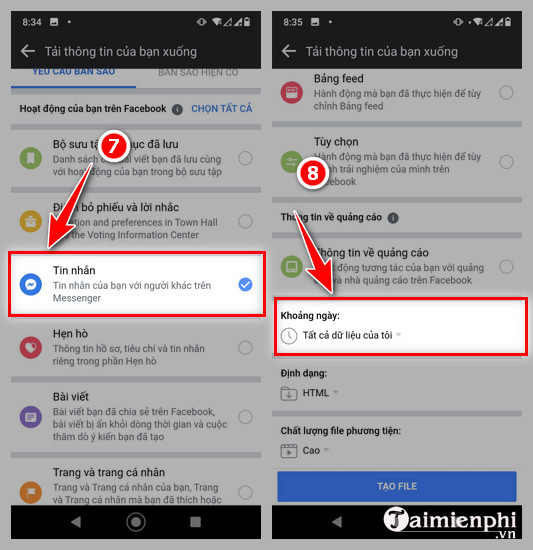Cach lay lai tin nhan da xoa vinh vien tren Facebook