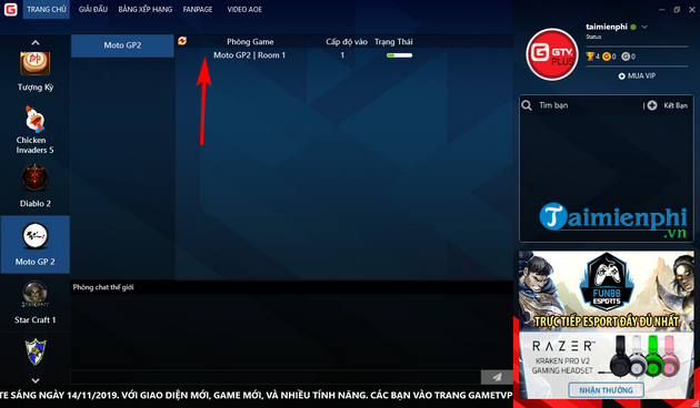 Cách chơi MotoGP 2 trên GameTV Plus