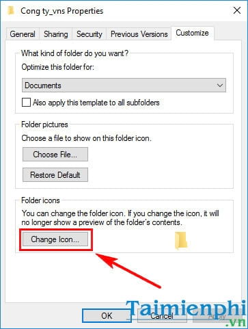 Cách đổi biểu tượng thư mục, folder mặc định trên máy tính