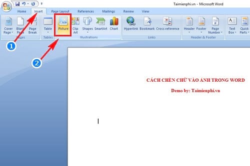 cach chen chu vao anh trong word