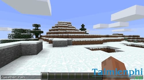 Lệnh tuyết rơi trong Minecraft