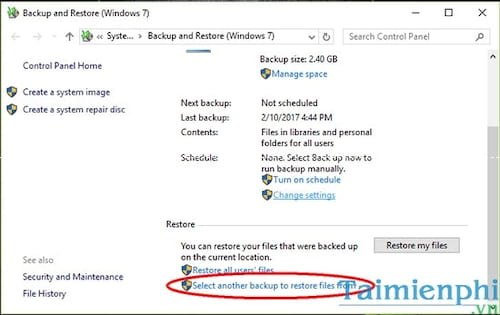 Cách Backup, Restore Windows 10, Sao lưu và phục hồi Windows 10