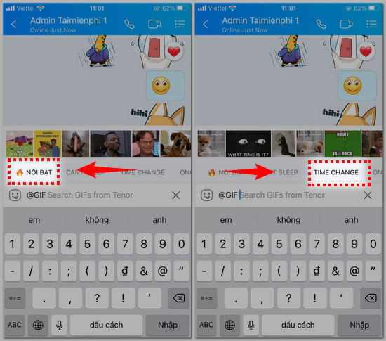 Cách gửi ảnh GIF trên Zalo cho iPhone
