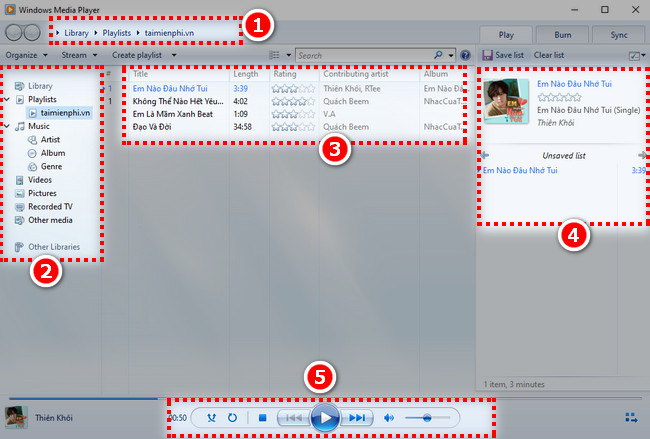 Cách nghe nhạc trên Win 10 bằng Windows Media Player