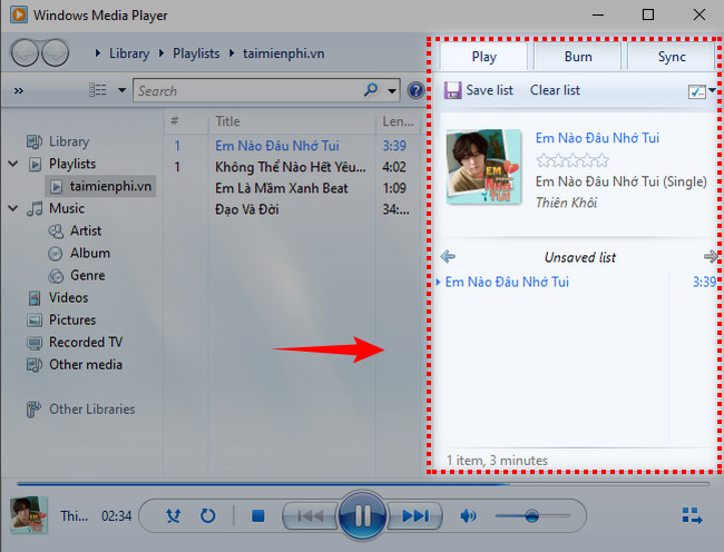 Cách nghe nhạc trên Win 10 bằng Windows Media Player