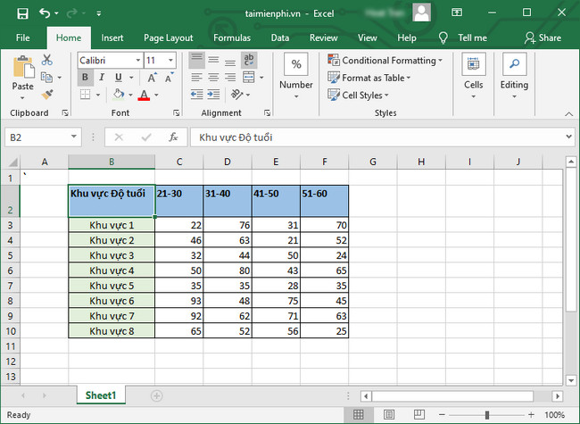 cach tao gach cheo trong o excel 2016