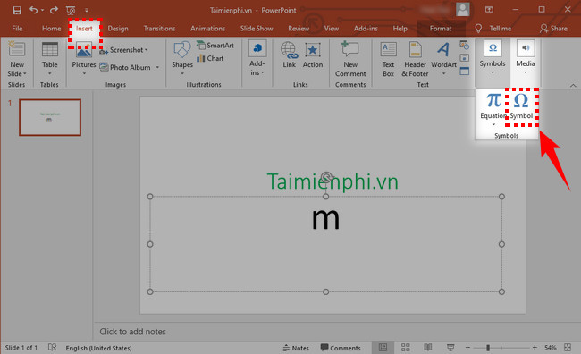 cach go viet m2 m3 trong powerpoint 2019