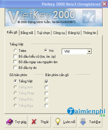 Cách cài Vietkey 2000 gõ tiếng Việt 22 cach cai vietkey 2000 go tieng viet 11