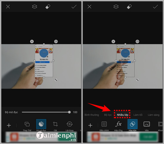 Cách tạo ảnh Facebook trong suốt trên điện thoại bằng Picsart