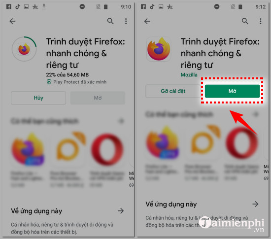 Cách cài FireFox trên Android, iOS