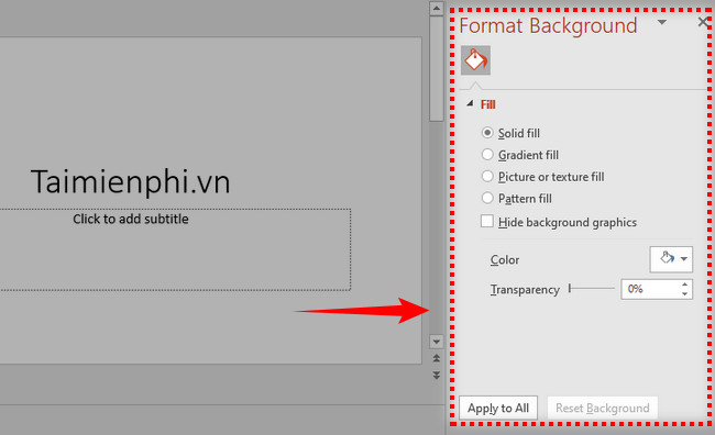 Cách thay đổi màu nền trong PowerPoint 2010