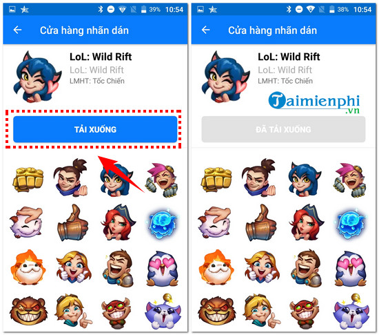 how to use sticker link alliance to chien on facebook messenger 4