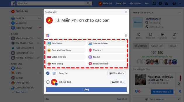 Đăng bài trên Facebook, post bài lên Facebook cá nhân