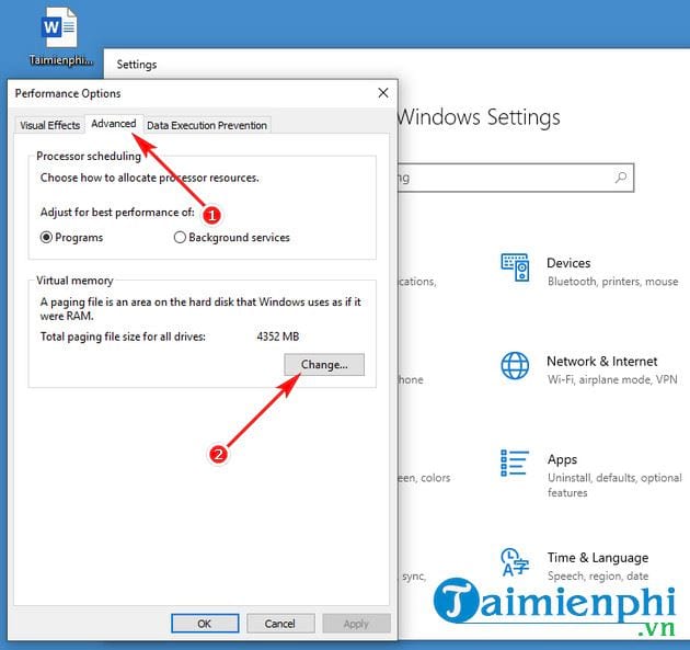cach set ram ao cho windows 10 4