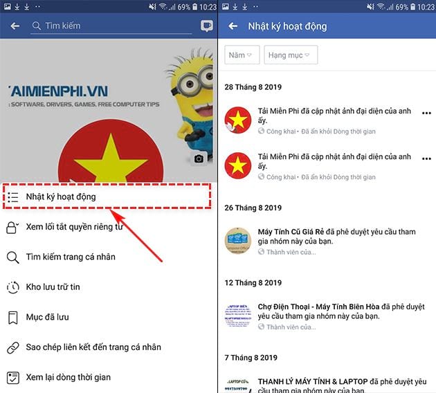 how to see the latest facebook activity on mobile phones 4