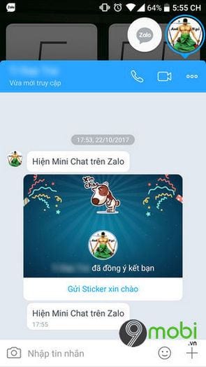 Cách bật Mini Chat trên Zalo